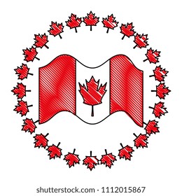 canadian flag with maple leafs lace