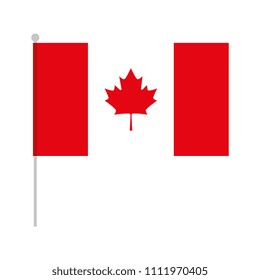 canadian flag in pole