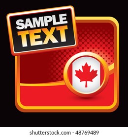 Anuncio de media tonalidad roja de la bandera de Canadá
