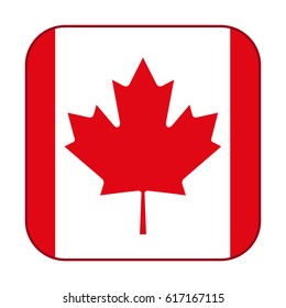 canadian flag, red maple leaf badge