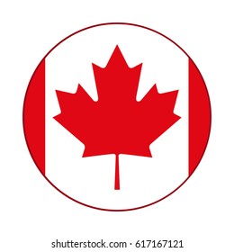 canadian flag, red maple leaf badge
