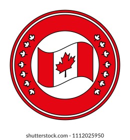 canadian flag seal stamp