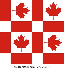 Canadian flag seamless pattern