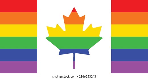 Canadian Flag Set Trans Rainbow Flag Stock Vector (Royalty Free ...