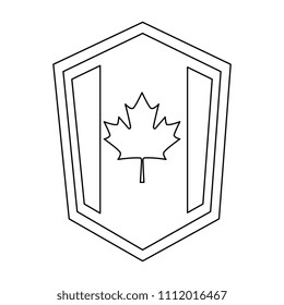 canadian flag in shield