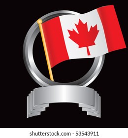 Canadian flag silver display