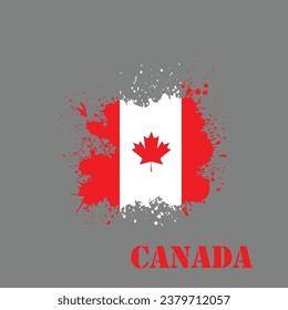 Canadian flag splash, cool vector design 