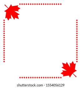 Canadian Flag Symbolism Border Frame Empty Stock Vector (Royalty Free ...