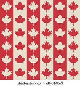 canadian flag symbols seamless pattern. vector illustration - eps 8