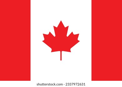 Canadian flag vector graphic. Flag of Canada.