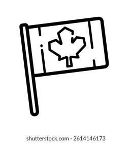 Canadian flag – vector icon