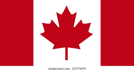 Canadian flag - vector illustration.