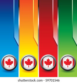 Banderas de color vertical de la bandera de Canadá
