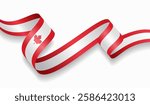 Canadian flag wavy abstract background. Vector illustration.