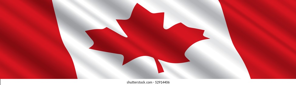 Canadian Flag in the Wind