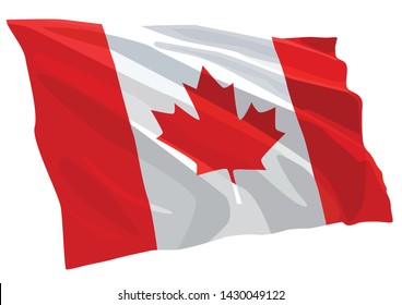 canadian flags on vector eps 10