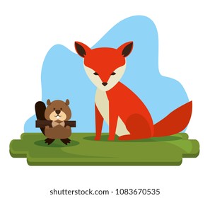 canadian fox scene icon
