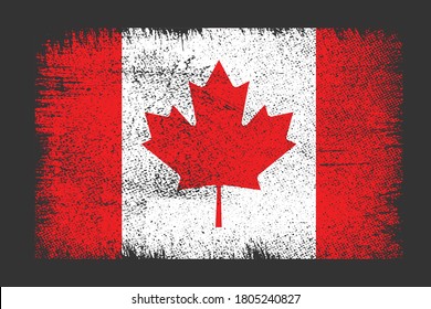 Canadian Grunge Flag -Canadian Distressed  flag  