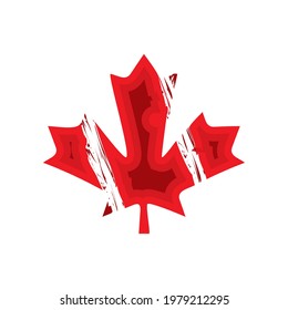 canadian grunge leaf maple isolated