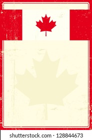 Canadian grunge poster. write your message on this poster.