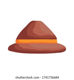 canadian hat accessory flat style icon vector illustration design