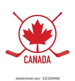 Canadian hockey emblem in vector format