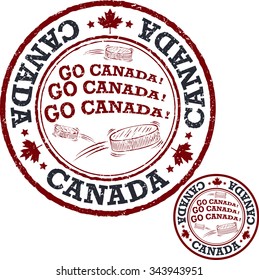 Canadian hockey stamp.