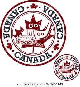 Canadian hockey stamp.