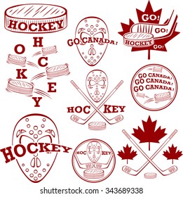 Canadian hockey symbolset.