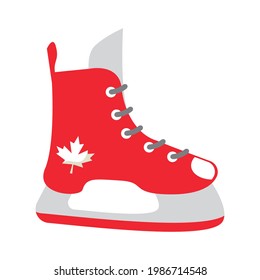 canadian ice skate sport icon
