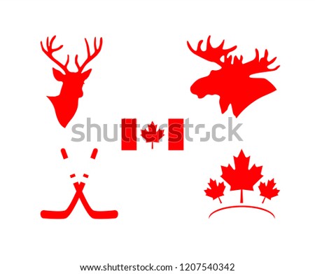 Canadian Icon set ready to customize
