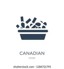 canadian icon vector on white background, canadian trendy filled icons from Food collection, canadian vector illustration