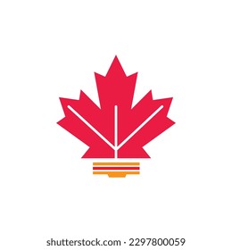 Vector de diseño de logotipo de ideas canadiense