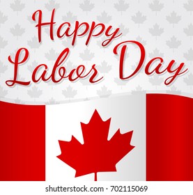 Canadian Labor Day - concept of banner. Vector.