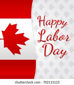 Canadian Labor Day - concept of banner. Vector.