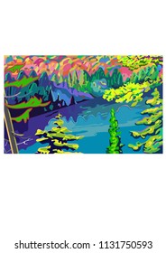 Canadian landscape with a river