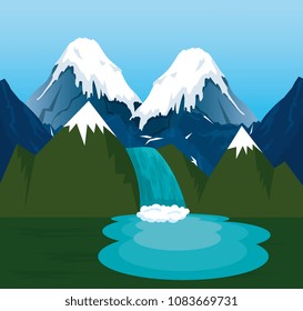 canadian landscape scene icon