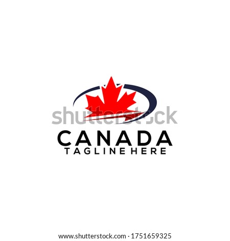 Canadian Leaf Logo Design Concept Vector