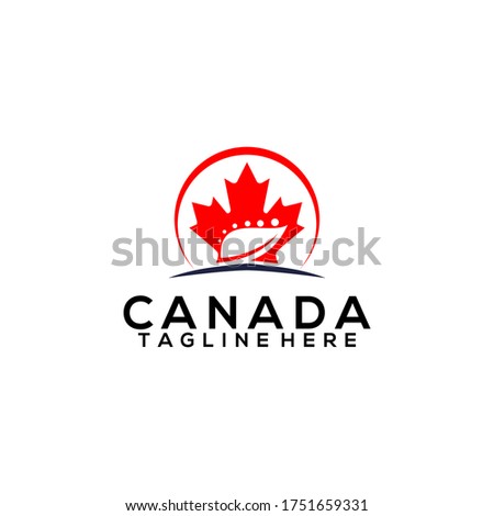 Canadian Leaf Logo Design Concept Vector