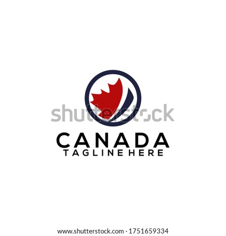 Canadian Leaf Logo Design Concept Vector