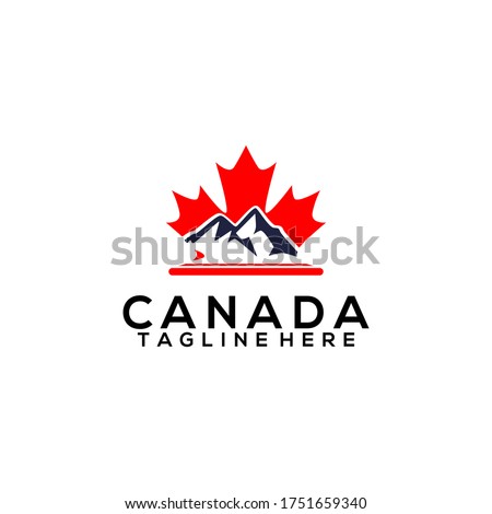 Canadian Leaf Logo Design Concept Vector