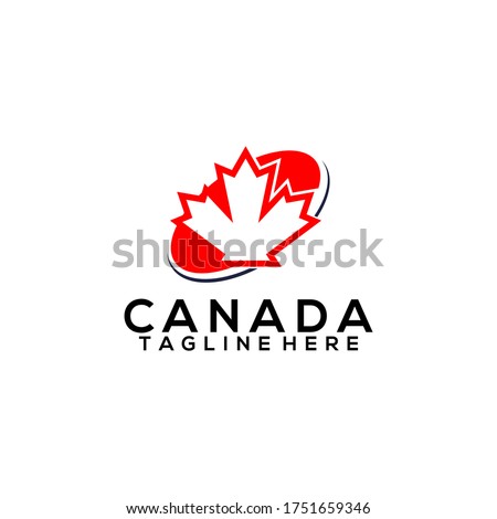 Canadian Leaf Logo Design Concept Vector