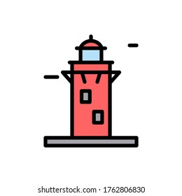 Canadian, lighthouse icon. Simple color with outline vector elements of pharos icons for ui and ux, website or mobile application