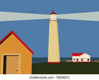 canadian lighthouse vector illustration