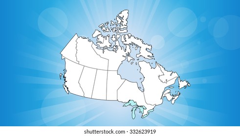 Canadian Map & Background 