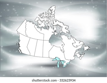 Canadian Map & Background 