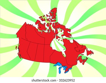 Canadian Map & Background 