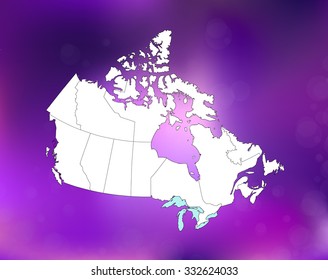 Canadian Map & Background 