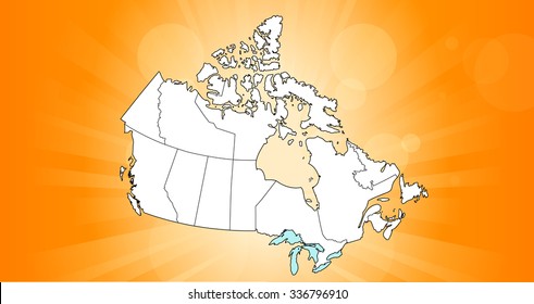 Canadian Map & Background 