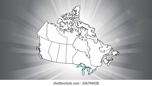 Canadian Map & Background 